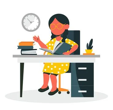 Concept of office routine Stock Illustration
