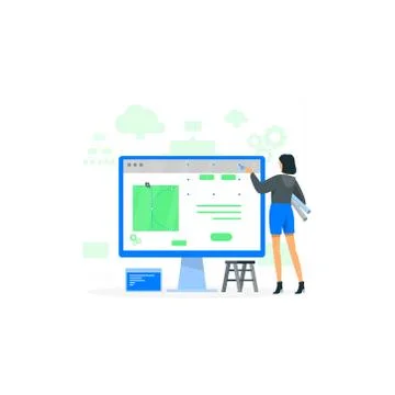 Concept of office work vector illustration Design Stock Illustration