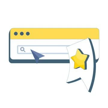 Concept Online bookmark manager for cloud-based bookmarking Stock Illustration