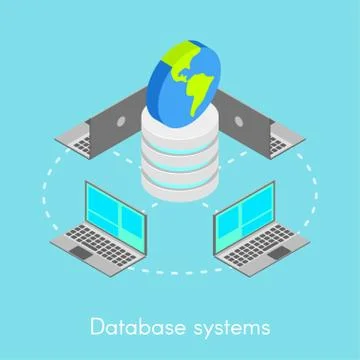 Concept for online database systems. Stock Illustration