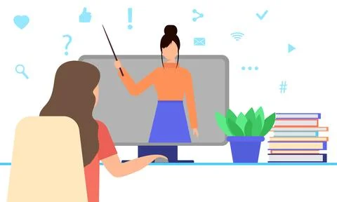 Concept online education. Stock Illustration