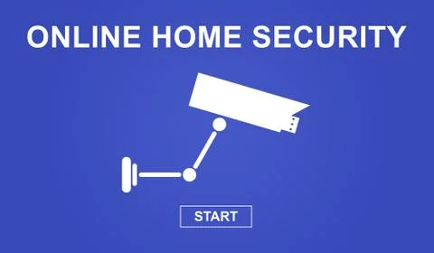 Concept of online home security Stock Illustration