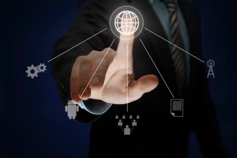 The concept of online networking Stock Illustration