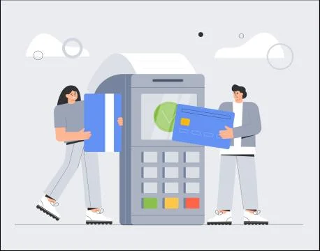 Concept Online payments for web page, for bannerd, advertising, app, landing Stock Illustration