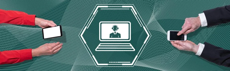 Concept of online support Foto stock