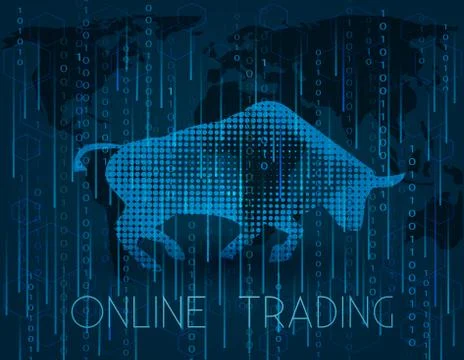Concept of online trading. Stock Illustration