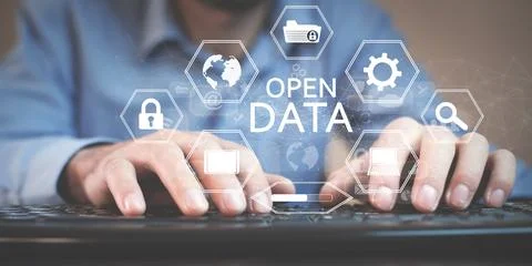 Concept of Open Data. Internet. Technology Stock Photos