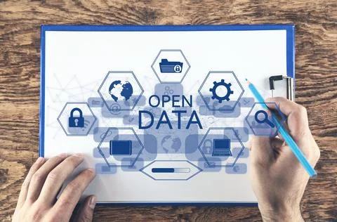 Concept of Open Data. Internet. Technology Stock Photos