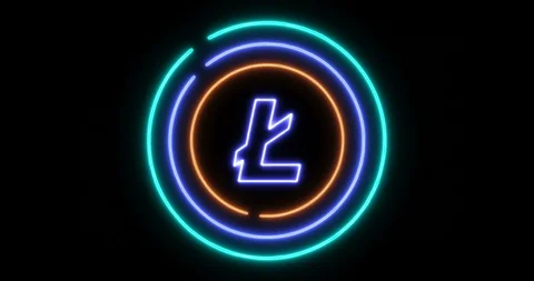 The concept of opening digital lock with Litecoin (LTC) cryptocurrency symbol Stock Footage 102202629