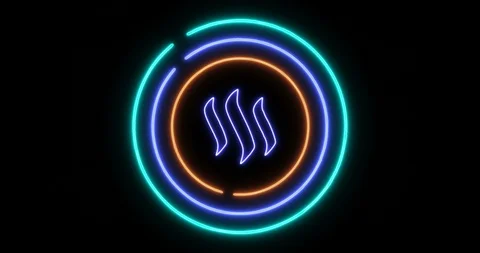 The concept of opening digital lock with Steem cryptocurrency symbol Stock Footage 104168114