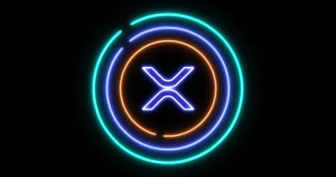 The concept of opening digital lock with XRP (XRP) cryptocurrency symbol Stock Footage 102234739
