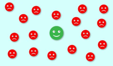 Concept of optimism and satisfaction Stock Illustration
