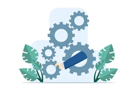 Concept of optimizing processes and workflow イラスト素材