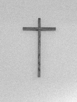 Concept or conceptual cross on background, texture with copy space for any .. Stock Photos