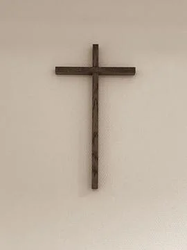 Concept or conceptual cross on background, texture with copy space for any .. Stock Photos