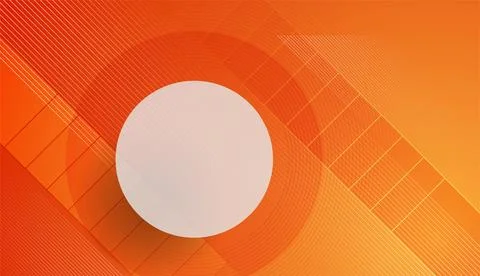 Concept orange minimal geometric design with abstract circles and stripes Stock Illustration