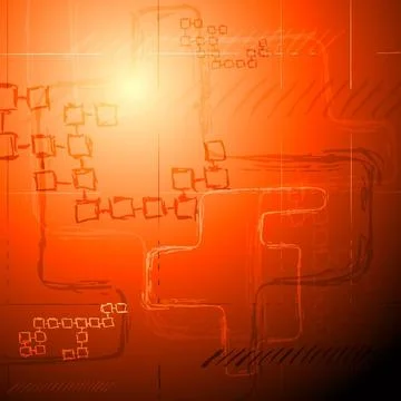 Concept orange technical drawing. Vector illustration eps 10 Concept orang... Foto stock