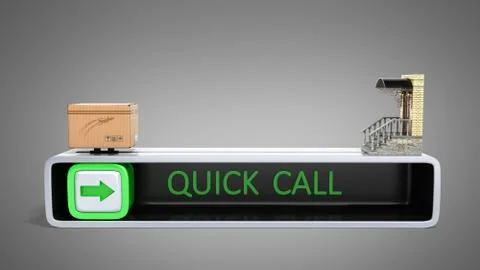 The concept of the order of fast delivery under the door from a mobile phone  Illustrazione stock