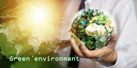Concept of organization and community development with green environment Stock Photos