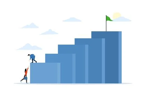 Concept Organizational development Helps achieve goals Stock Illustration