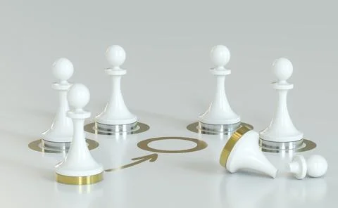 Concept of organizational restructuring. Illustrazione stock