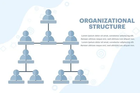 The concept of organizational structure in a company or business Stock Illustration
