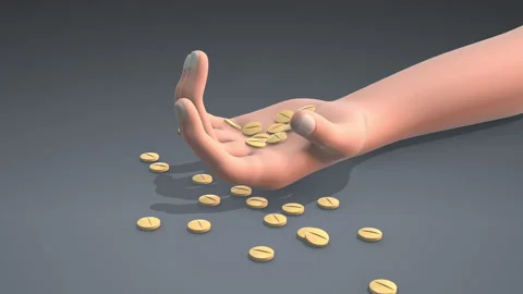 Concept of overdose and suicide Vídeo Stock 224439665