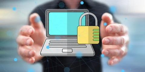 Concept of password protected Stock-Fotos