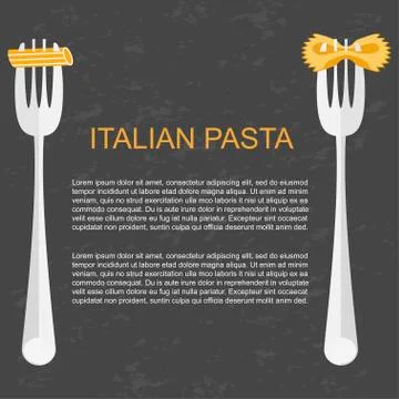 Concept for pasta label Stock Illustration