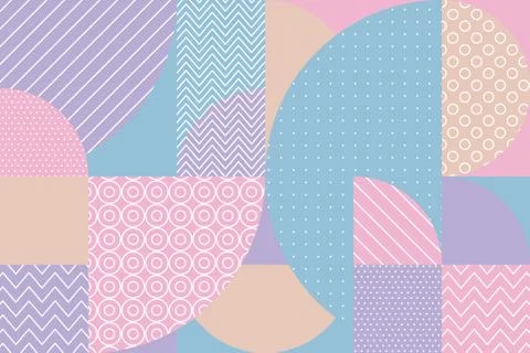 Concept pastel color geometric pattern. Stock Illustration