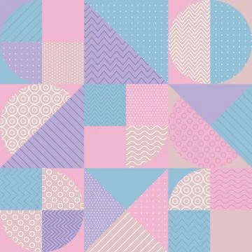 Concept pastel color geometric pattern. Illustrazione stock