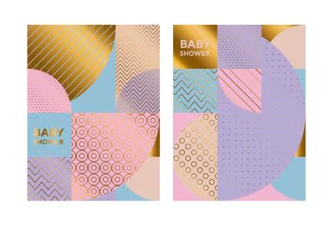 Concept pastel color geometric pattern. Stock Illustration