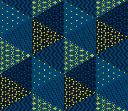 Concept patchwork design for Christmas Stock Illustration