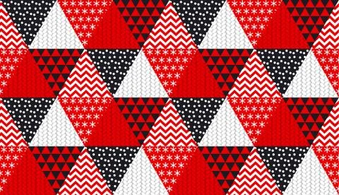 Concept patchwork xmas design for header, banner, card, poster, invitation. S Stock Illustration