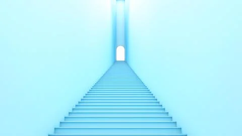 Concept of path to destination,ladder to success,3D render,step towards succe Stock Photos