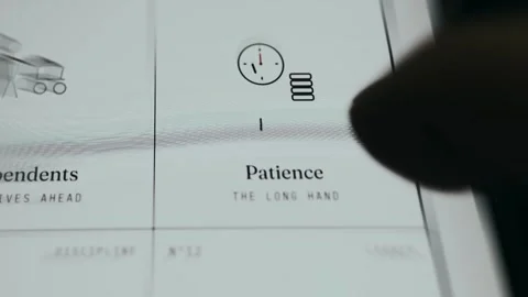 Concept of patience with a minimalist clock icon Stock Footage 335894989