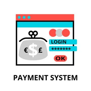 Concept of payment system icon Stock Illustration