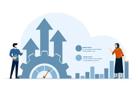 Concept of performance appraisal or customer feedback Stock Illustration