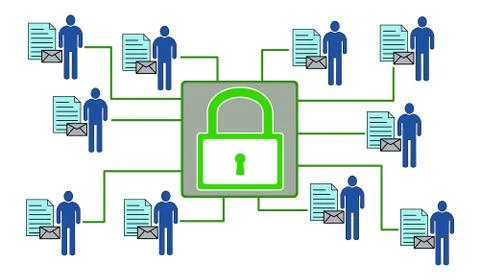 Concept of personal data security Illustrazione stock
