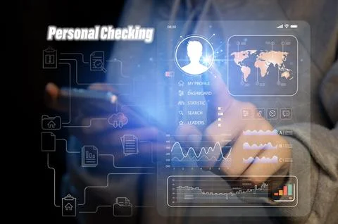 Concept of personal data verification, human resource management, HR, staff.. Stock Photos