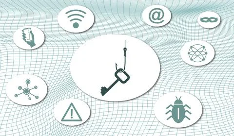 Concept of phishing Stock Illustration
