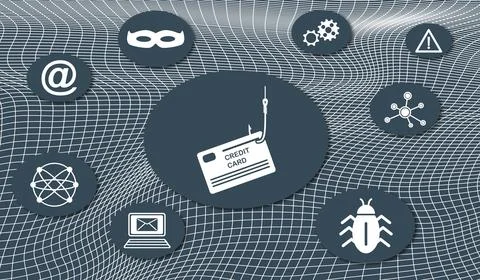 Concept of phishing Stock Illustration
