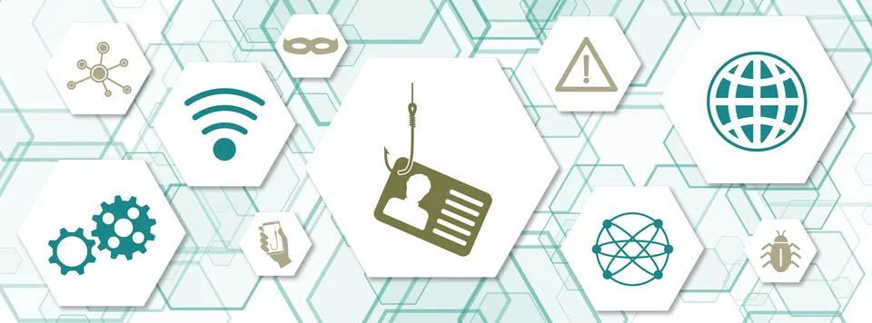 Concept of phishing Stock Illustration
