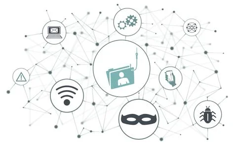 Concept of phishing Illustrazione stock