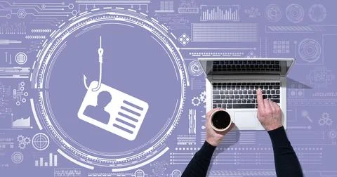 Concept of phishing Stock Photos