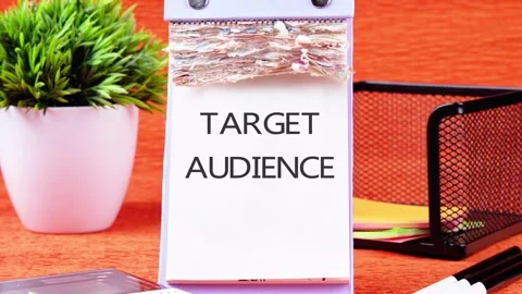 The concept phrase TARGET AUDIENCE Stock Footage 279962016