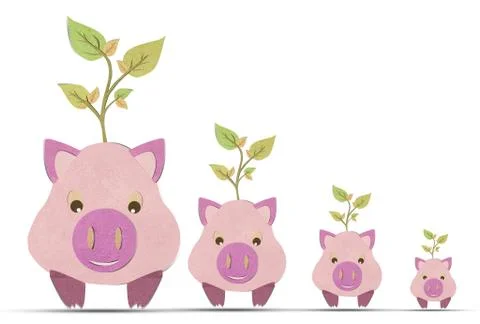 Concept picture of saving environment   recycled paper stick. Stock Illustration