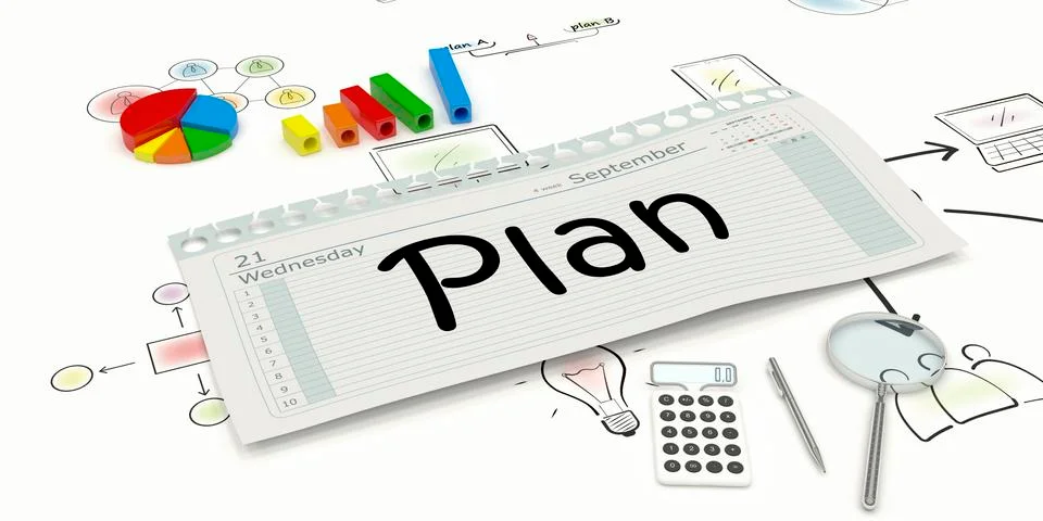 Concept plan Illustrazione stock