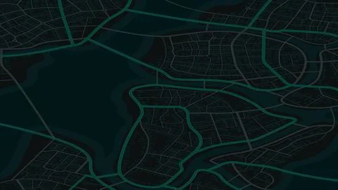 Concept of planning and mapping travel route using general city map Stock Illustration