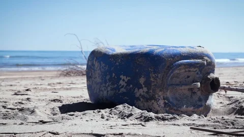 Concept of plastic pollution, global warming, recycling Stock Footage 105106435